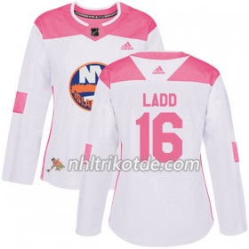 New York Islanders Trikot Andrew Ladd 16 Adidas 2017-2018 Weiß Pink Fashion Authentic - Dame